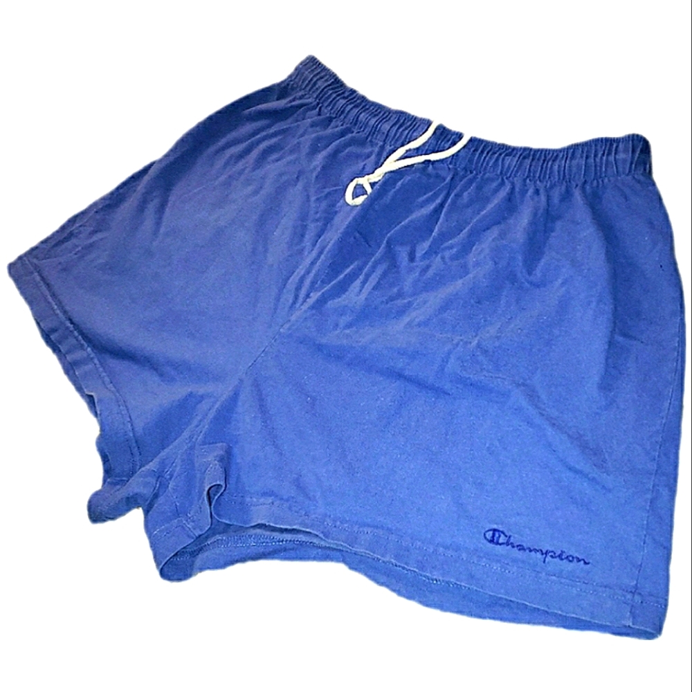 Vintage Champion Indigo Drawstring Cotton Shorts